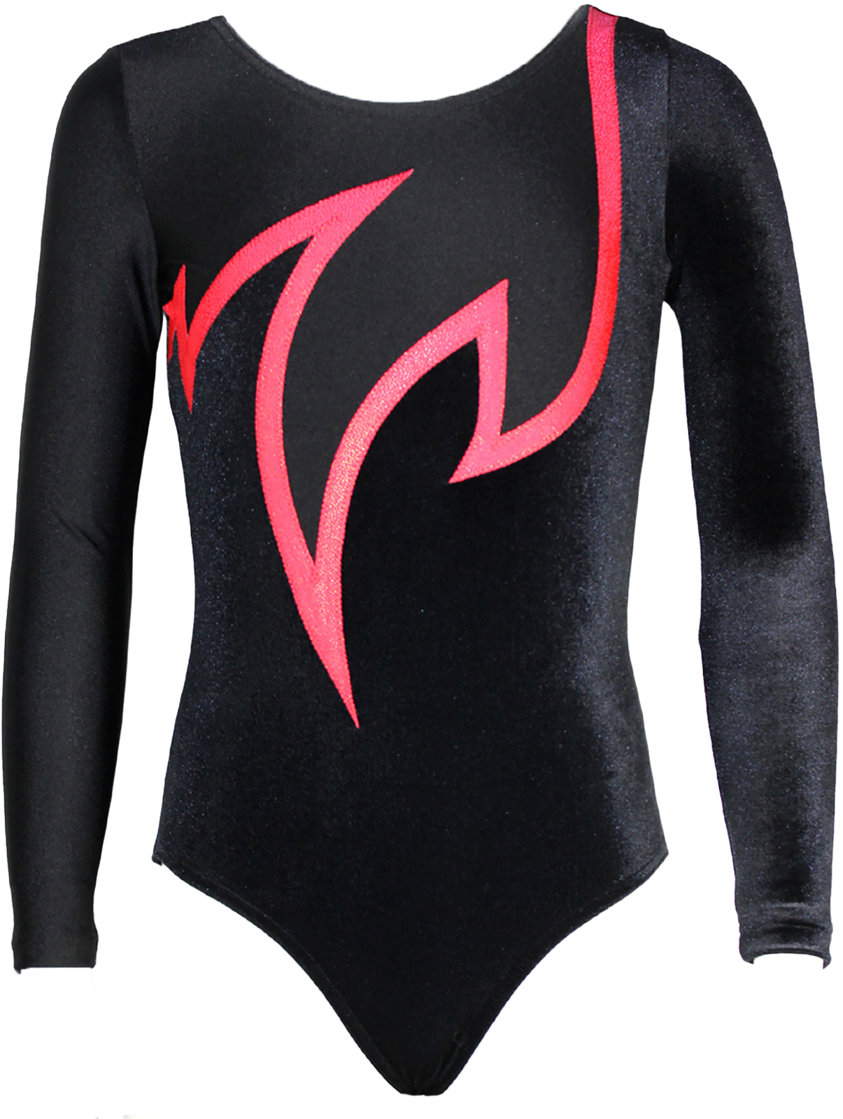 Schwarz-Rot Samt langarm Turnanzug Java Spezial