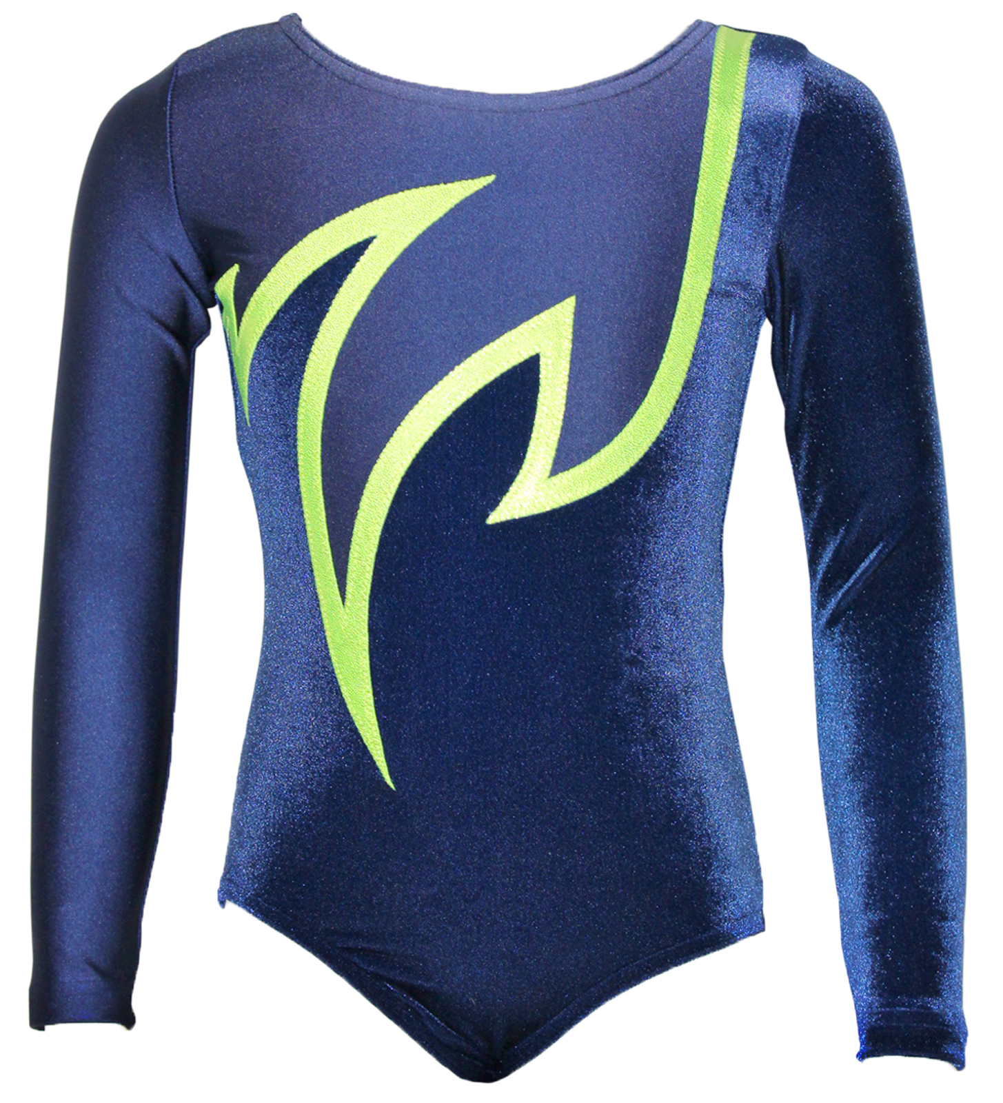 Dunkelblau-Gelb Samt langarm Turnanzug Java Spezial