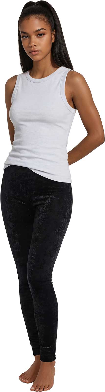 Crash-Samt Leggings bi-elestisch